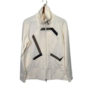 Lululemon Origami Stride Jacket Polar Cream Size 12 Activewear Workout Yoga